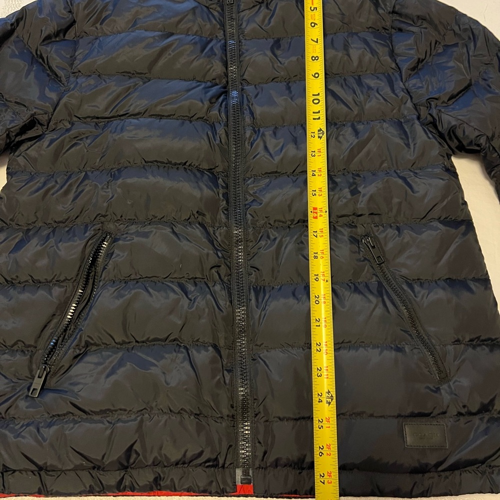 Coach Black and Red Men's Reversible Puffer Packable Jacket- Large - Picture 5 of 6